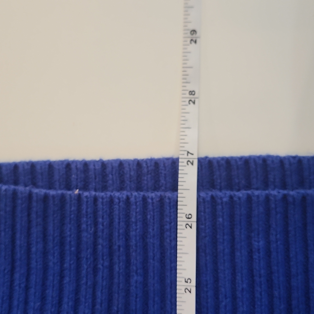 Pre-owned Blue Woman Within Long Sleeve V-Neck Sweater - Picture 9 of 11